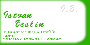 istvan beslin business card